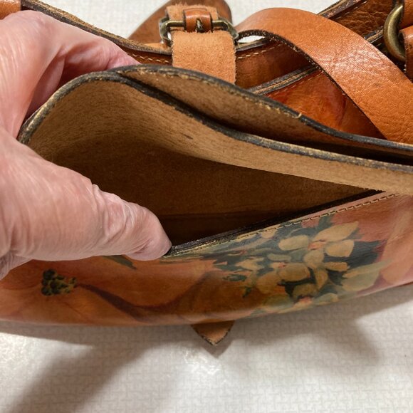 GUC Patricia Nash Leather Summer Drawing Shoulder bag & matching wallet - Picture 7 of 15